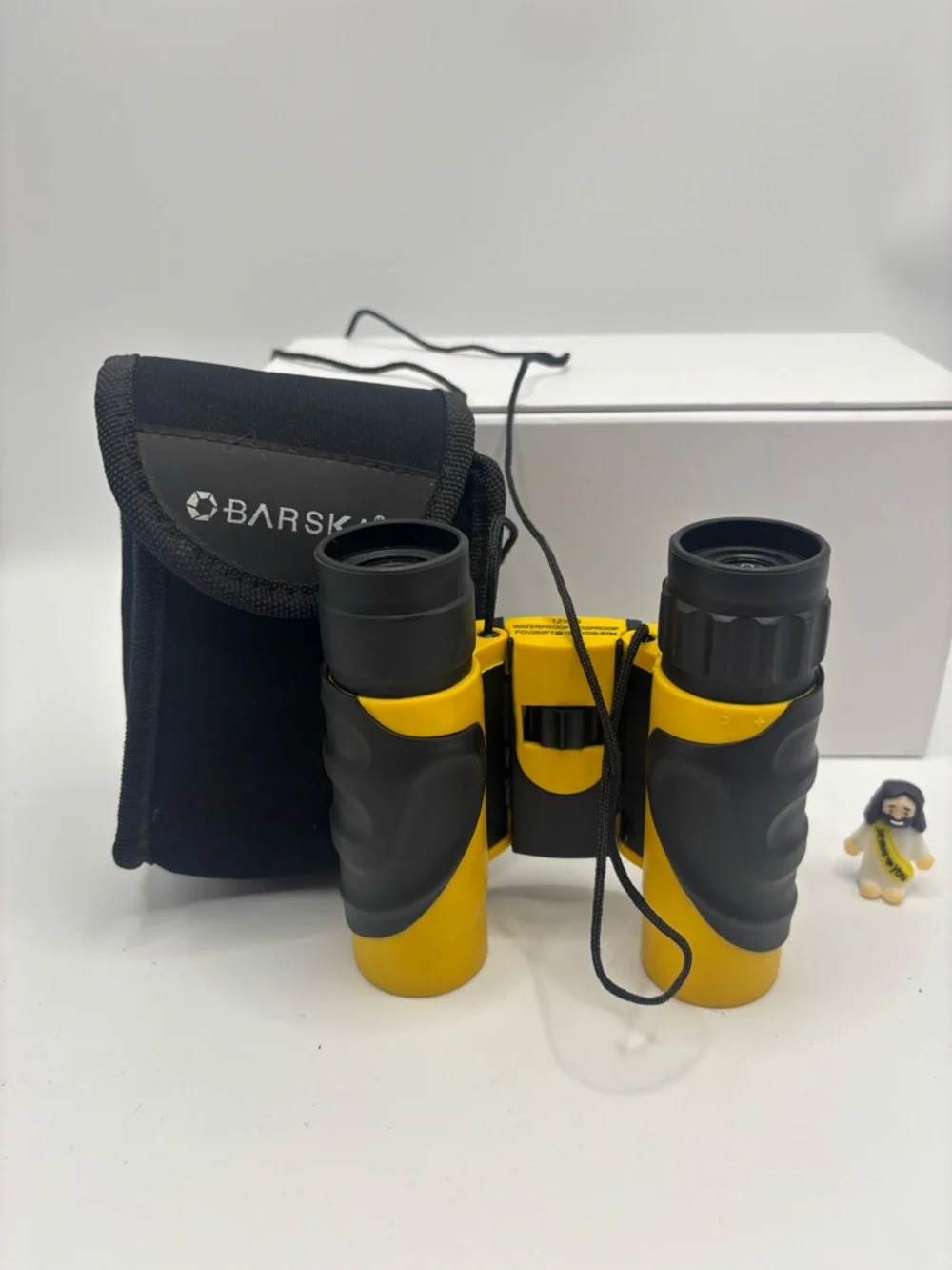 12x25 Waterproof Compact Binoculars - Yellow & Black - Picture 2 of 2